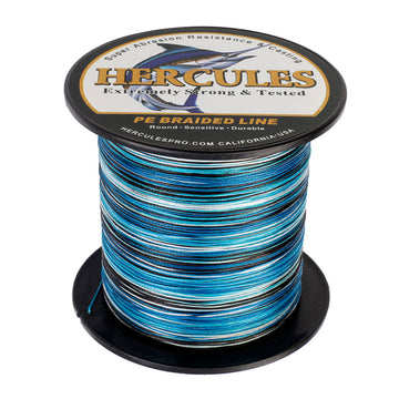 100M 109Yds Camo Blue 10lb-300lb HERCULES PE Braided Fishing Line 8 Strands